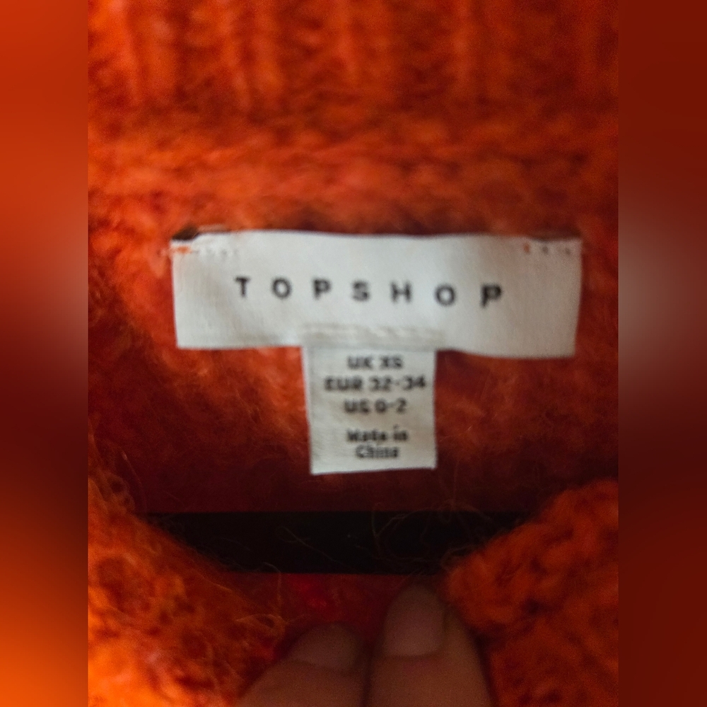 Topshop Bright Orange Women's Sweater